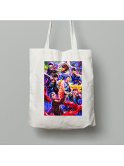 Екосумка шопер з бавовни 38х40см з музичним принтом "Чарівні BTS" (0443)