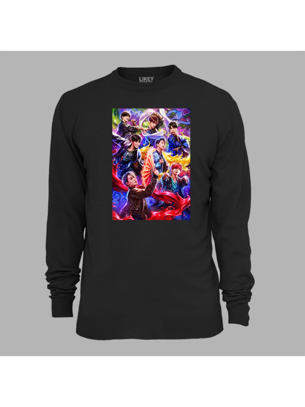 Світшот з музичним принтом "Чарівні BTS" (0443)