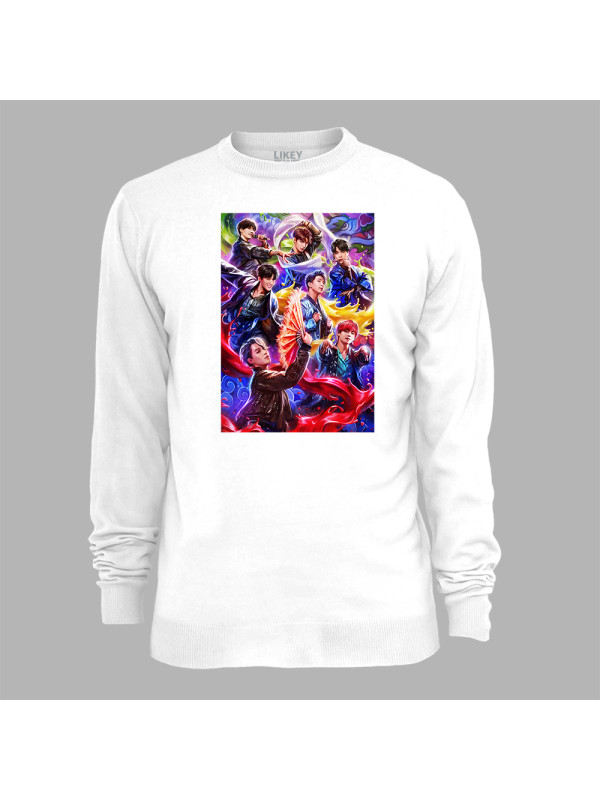 Світшот з музичним принтом "Чарівні BTS" (0443)