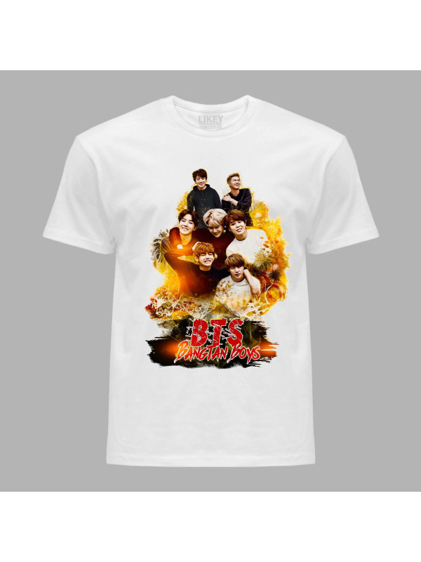 Футболка чоловіча з музичним принтом "BTS - BangTan Boys" (0444)