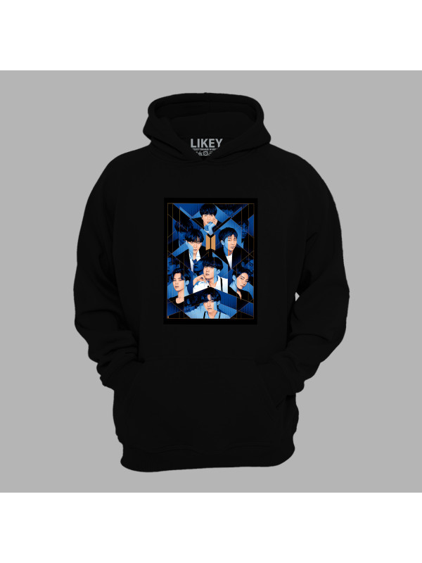 Худі з музичним принтом "Мрійливі BTS" (0445)