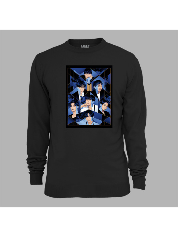 Світшот з музичним принтом "Мрійливі BTS" (0445)