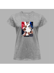 Футболка женская с музыкальным принтом "BTS следят за тобой" (0447)