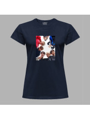 Футболка женская с музыкальным принтом "BTS следят за тобой" (0447)