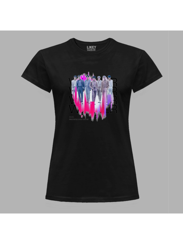 Футболка жіноча з музичним принтом "Улюблений k-pop виконавець BTS» (0448)
