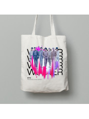 Екосумка шопер з бавовни 38х40см з музичним принтом "Улюблений k-pop виконавець BTS» (0448)