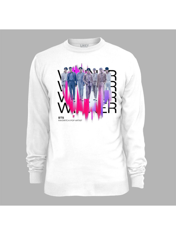 Світшот з музичним принтом "Улюблений k-pop виконавець BTS» (0448)