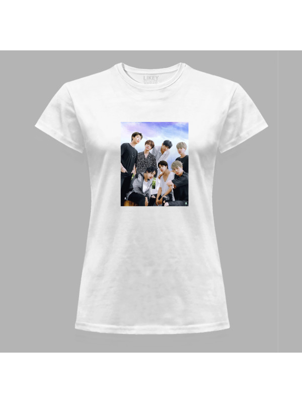 Футболка жіноча з музичним принтом "Класні BTS» (0449)