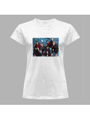 Футболка жіноча з музичним принтом "BTS Фотосет" (0450)