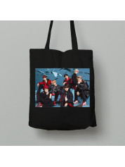 Екосумка шопер з бавовни 38х40см з музичним принтом "BTS Фотосет" (0450)