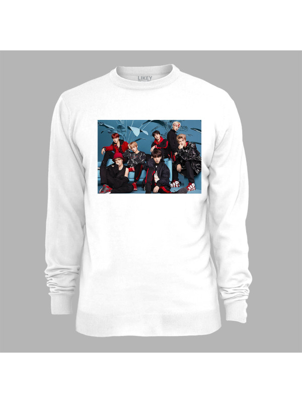 Світшот з музичним принтом "BTS Фотосет" (0450)