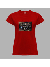 Футболка жіноча з музичним принтом "BTS в образі" (0451)
