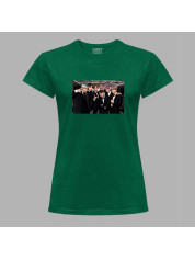 Футболка женская с музыкальным принтом "BTS официально" (0452)