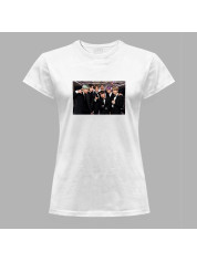 Футболка женская с музыкальным принтом "BTS официально" (0452)