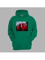 Худі з музичним принтом "BTS в червоному" (0453)