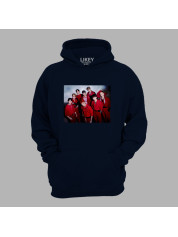 Худі з музичним принтом "BTS в червоному" (0453)