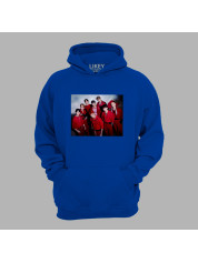 Худі з музичним принтом "BTS в червоному" (0453)