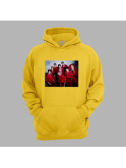 Худі з музичним принтом "BTS в червоному" (0453)