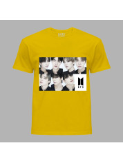 Футболка чоловіча з музичним принтом "BTS faces" (0454)