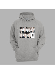 Худі з музичним принтом "BTS faces" (0454)