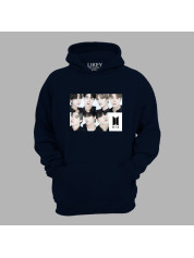 Худі з музичним принтом "BTS faces" (0454)