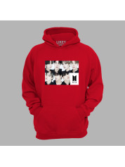 Худі з музичним принтом "BTS faces" (0454)