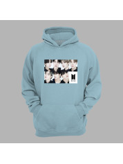 Худі з музичним принтом "BTS faces" (0454)