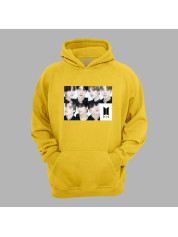 Худі з музичним принтом "BTS faces" (0454)