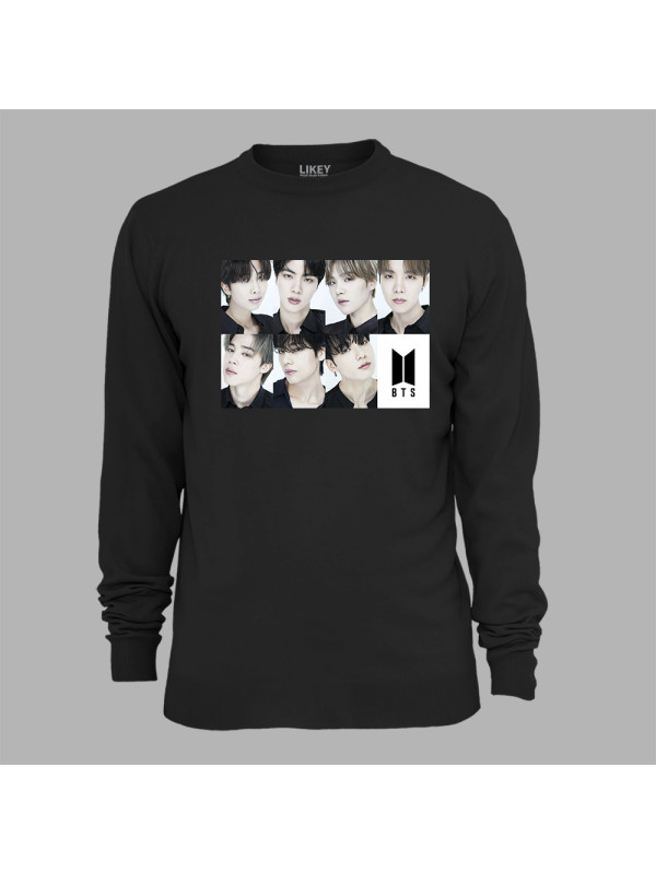 Світшот з музичним принтом "BTS faces" (0454)