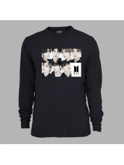 Світшот з музичним принтом "BTS faces" (0454)