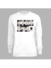 Світшот з музичним принтом "BTS faces" (0454)