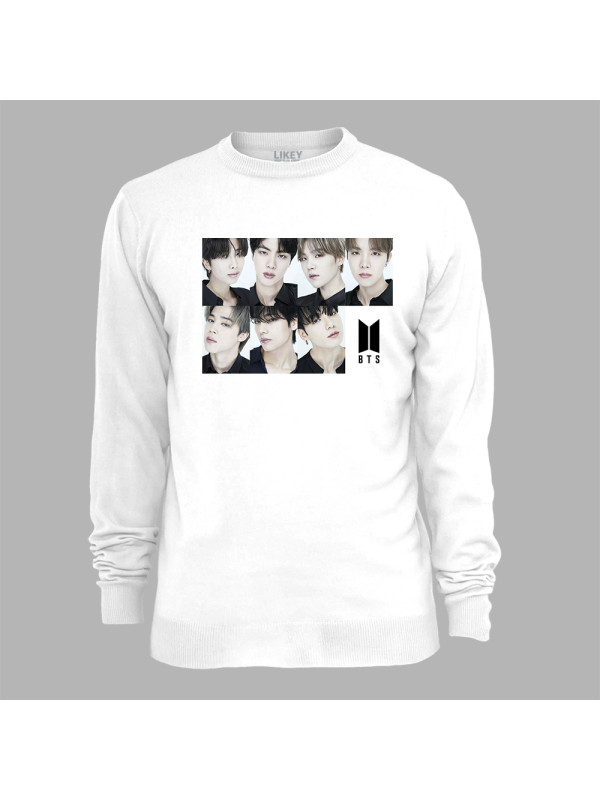 Світшот з музичним принтом "BTS faces" (0454)