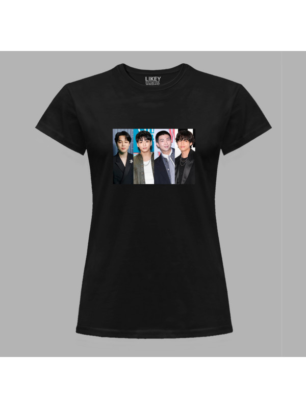 Футболка жіноча з музичним принтом "Улюблені BTS" (0455)