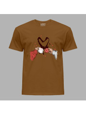 Футболка на день закоханих з романтичним принтом "Вип'ємо за кохання" (1245)