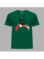 Футболка на день закоханих з романтичним принтом "Вип'ємо за кохання" (1245)