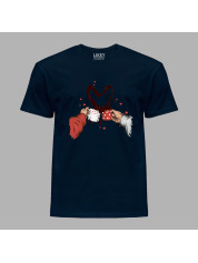 Футболка на день закоханих з романтичним принтом "Вип'ємо за кохання" (1245)