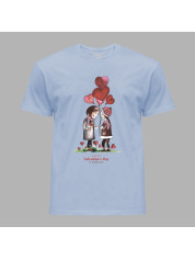 Футболка на день закоханих з романтичним принтом "Побачення та валентинка" (1247)