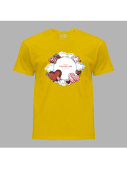 Футболка чоловіча з романтичним принтом "Щасливого Св. Валентина (14 лютого)" (1248)