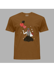 Футболка на день закоханих з романтичним принтом "Дівчина з валентинкою" (1251)
