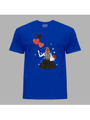 Футболка на день закоханих з романтичним принтом "Дівчина з валентинкою" (1251)