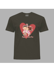 Футболка на день закоханих з романтичним принтом "З днем Св. Валентина - цьом" (1253)