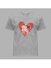 Футболка на день закоханих з романтичним принтом "З днем Св. Валентина - цьом" (1253)