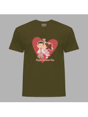 Футболка на день закоханих з романтичним принтом "З днем Св. Валентина - цьом" (1253)