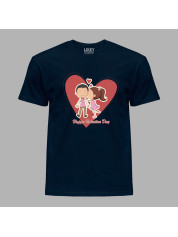 Футболка на день закоханих з романтичним принтом "З днем Св. Валентина - цьом" (1253)