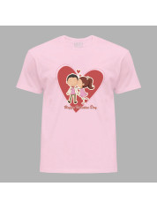 Футболка на день закоханих з романтичним принтом "З днем Св. Валентина - цьом" (1253)