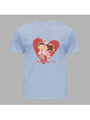 Футболка на день закоханих з романтичним принтом "З днем Св. Валентина - цьом" (1253)