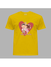 Футболка на день закоханих з романтичним принтом "З днем Св. Валентина - цьом" (1253)