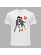 Футболка мужская с романтичным принтом "С днем влюбленных" (1254)