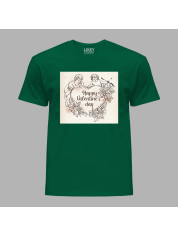 Футболка чоловіча з романтичним принтом "Янголи оберігають закохане серце" (1256)