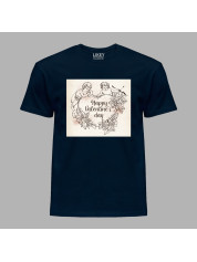 Футболка чоловіча з романтичним принтом "Янголи оберігають закохане серце" (1256)